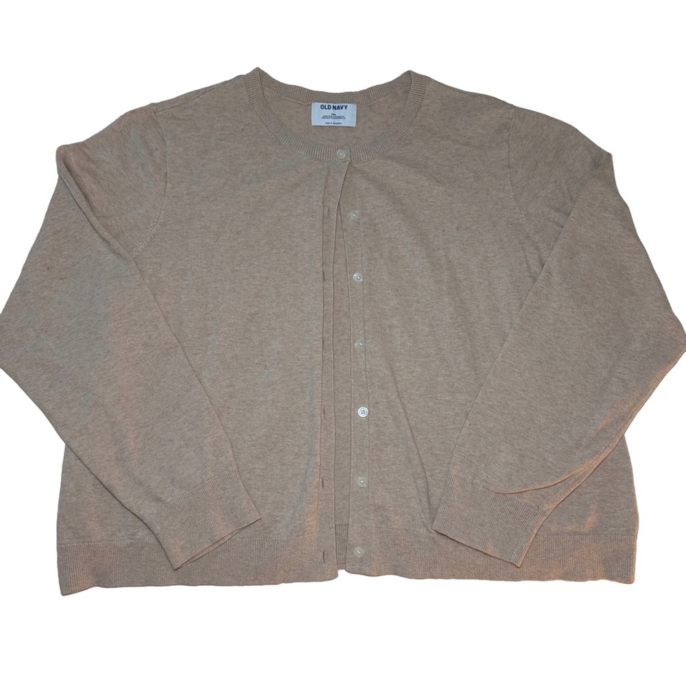 Old Navy Oatmeal/Tan/Beige Lightweight Button Up Cardigan Sweater